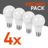Promo pack 4 LED bulbs A60 11W, E27, 4000K, 220-240V AC