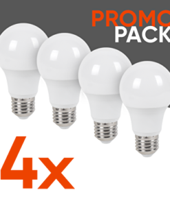Promo pack 4 LED bulbs A60 11W, E27, 4000K, 220-240V AC
