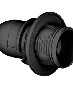 Plastic lamp socket E14, half-threaded, black, 50 pcs. in a package