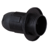 Plastic lamp socket E14, fully-threaded, black, 50 pcs. in a package