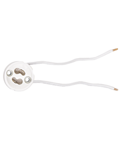 Porcelain lamp holder GU10, white, 50 pcs.